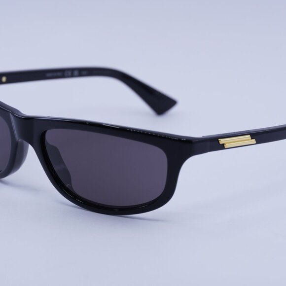 ?️ New Bottega Veneta BV1327S 001 Sunglasses - Shiny Black Frame, Grey Lenses main image 6